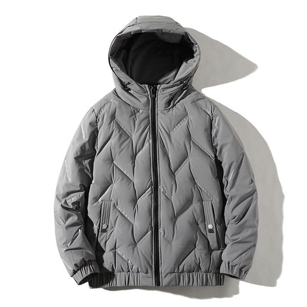 

качество мужчины parkas зима вниз пальто белого утка вниз куртки плюс размер зима марка куртки с капюшоном мужчины верхняя одежда пальто, ws, Black