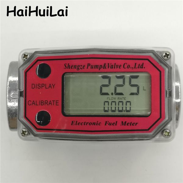 

digital electronic fuel flow meter diesel petrol turbine flow sensor counter dn25 bspt1
