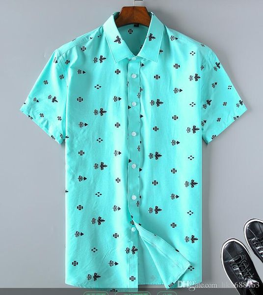 

2019 бренд мужской бизнес повседневное платье рубашка мужчины с коротким рукавом полосатый slim fit masculina социальные мужские футболки но, White;black