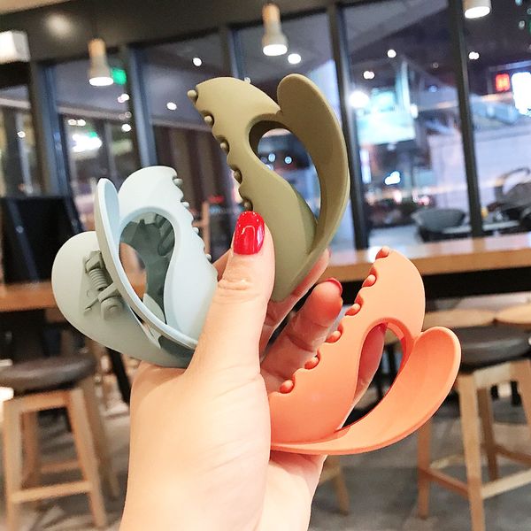 

20pcs/lot length 8.5 cm wash up hair claws korea heart acrylic edge clip for women scrunchies clamps hair jewelry accessories, Slivery;golden