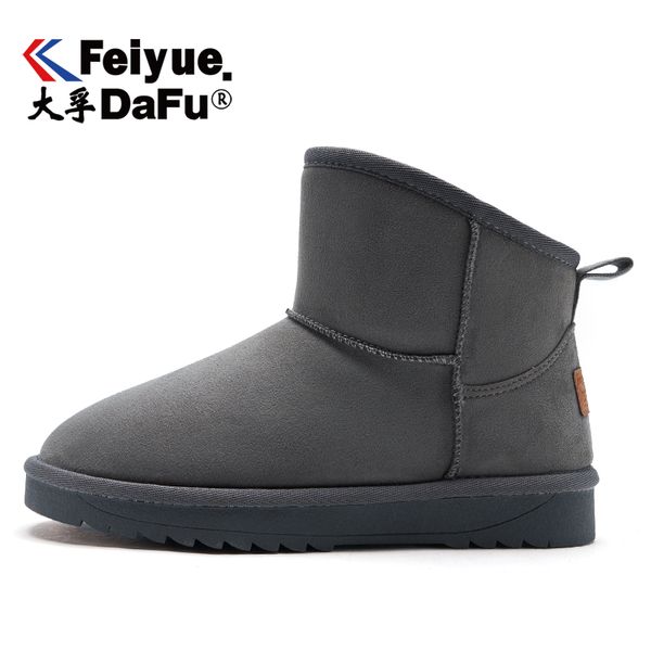 

feiyue snow boots women's shoes 8602 ankle boots winter shoes casual suede plus cashmere 5 colors comfortable fashion booties, Black