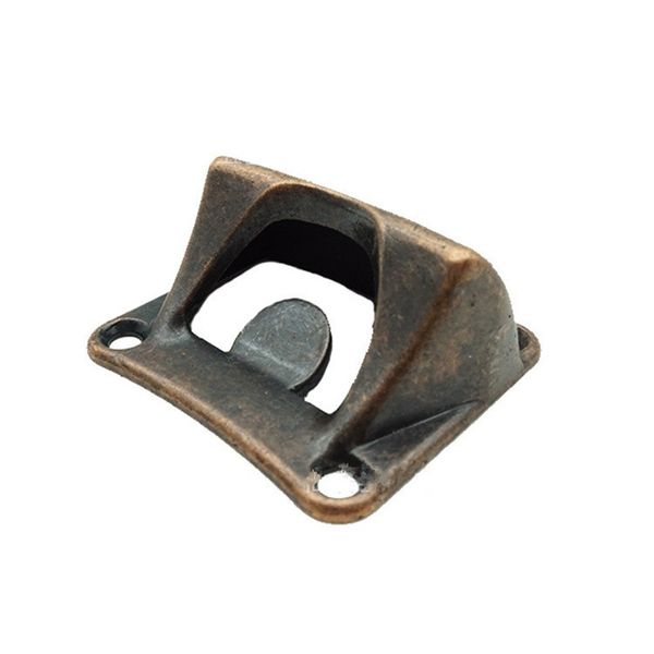 

100pcs/lot vintage wall mounted opener wine beer soda glass cap bottle opener kitchen bar gift zinc alloy about 65x60x30mm