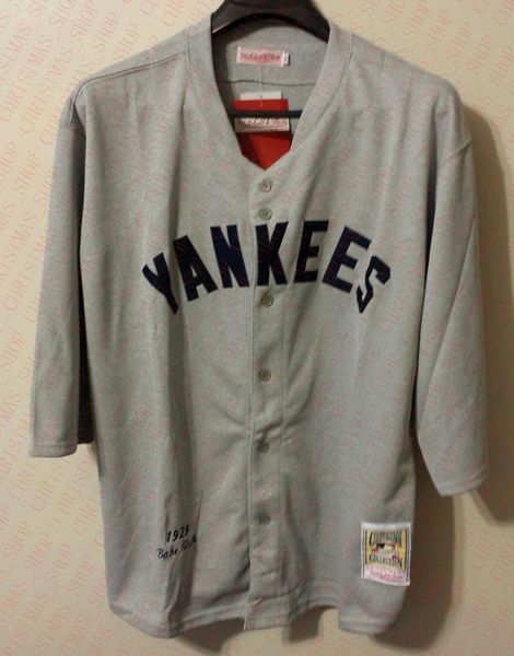 

100% embroidery babe ruth 1929 jersey stitched customize any number name men xs-5xl ncaa jersey, Black;blue
