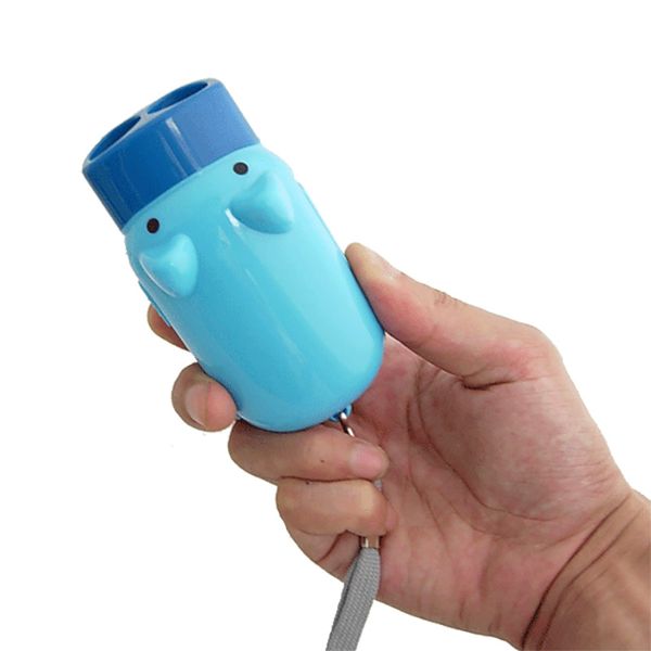 

dynamo flashlights manual hand pressing power 2 led protable pig shaped cartoon torch light crank power wind up for camping lamp
