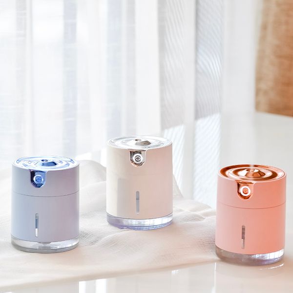 

300ml usb ultrasonic air humidifier portable rechargeable with 2000mah battery essential oil aroma diffuser with 7 colors light