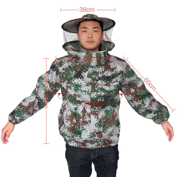 

1 pcs quality beekeeper jacket suit beekeeping protective clothing professional anti-bee hooded veil bee feeding supplies