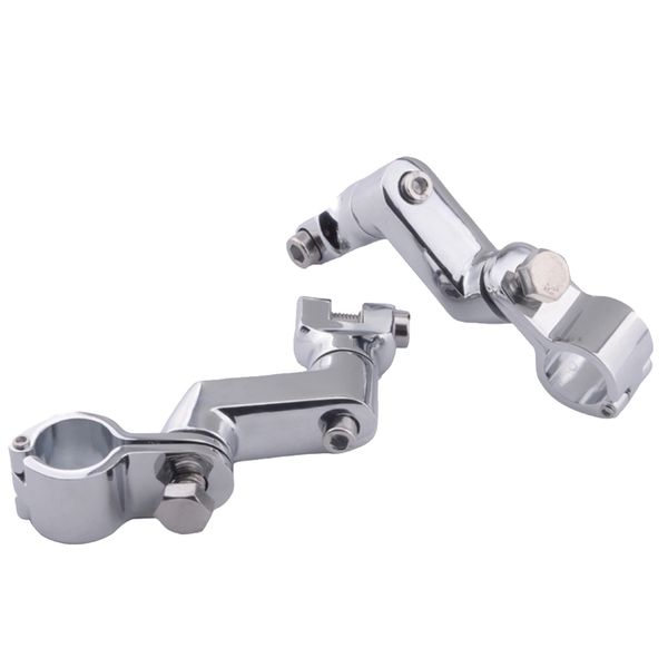 

silver metal offset foot peg mounts durability for motorcycle