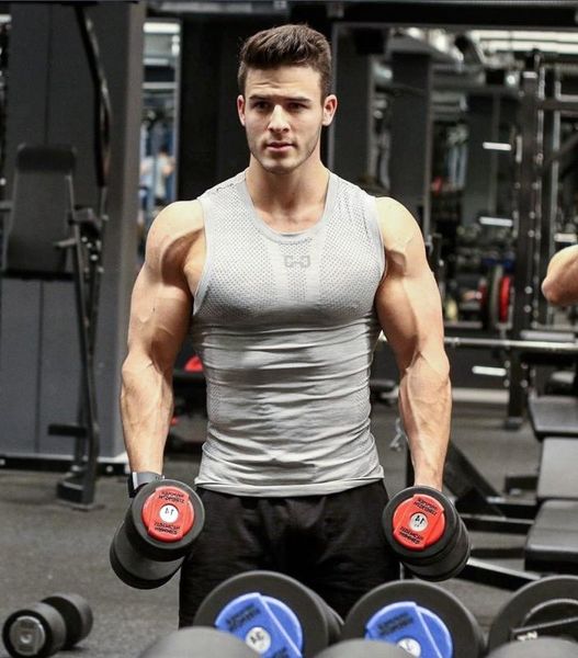 

men's compression workout muscle summer elastic new slim fit sports fitness quick-drying gym fitness fashion breathable vest top, Black;blue