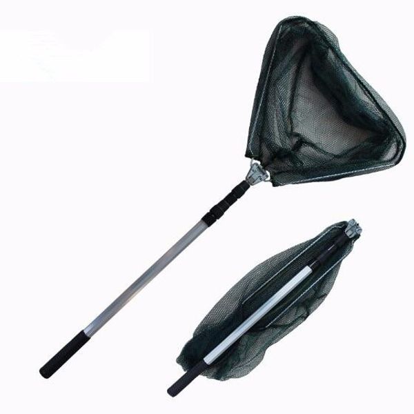 

1.8m aluminum alloy retractable fishing net telescoping foldable landing net pole folding landing