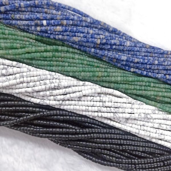 

2*4mm natural stone beads green dongling small cylindrical separator handmade jewelry making diy necklace bracelet accessories