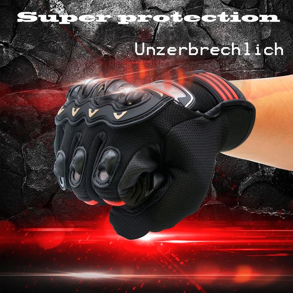 

full finger gloves racing motorcycle motorbike motocross racing cycling waterproof, Black