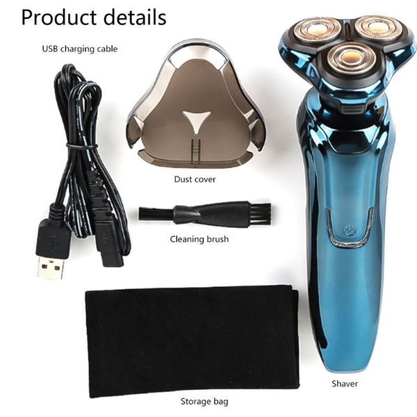 

4d smart electric shaver men wet dry waterproof razor cordless rechargeable set