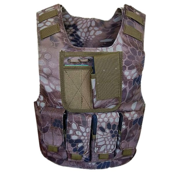 

2019 summer level 3 children tactical hunting vest cs protective vest outdoor field combat for boys girls height under 140 cm, Camo