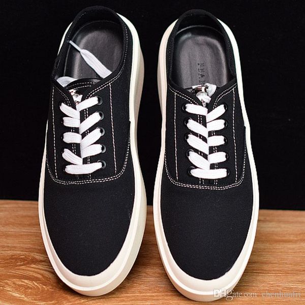 

fear of god 101 backless sneaker black blue slip on height increased fashion designer luxury shoes mens casual shoes p091