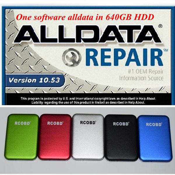 

alldata 10.53 2014 + 640g hdd + 2.5 inch (usb 3.0) hdd enclosure with a usb cable