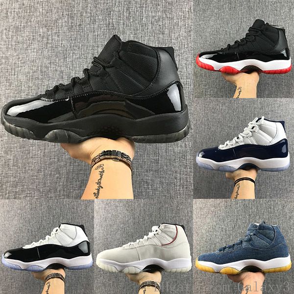 

concord 11s mens basketball shoes 11 platinum tint cap and gown bred gym red space jams men women basketball shoes sneaker size 7-13