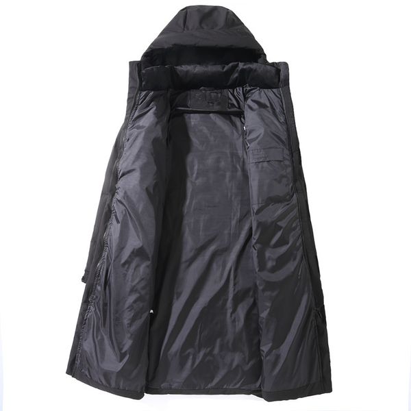 

sell winter men's long hoodies jacket thin and light jacket down slim coat m-xxxl, Black