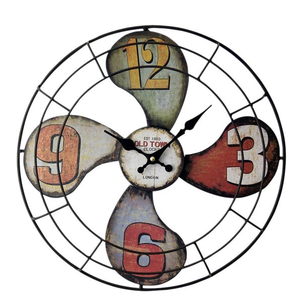 

wall clocks fashion-creative metal american style fan shell decorative clock pendant fashion home living room decoration