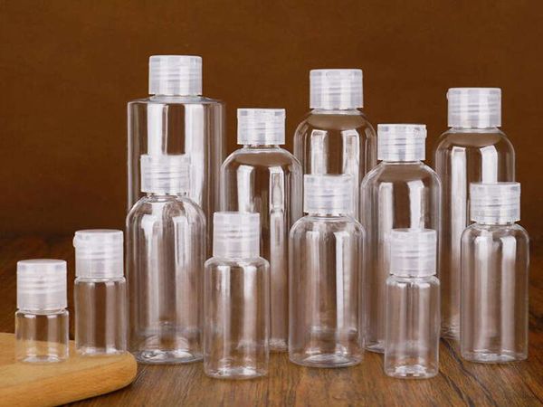 30 50 100 ml ml Plastikflasche PET transparente Flasche Schmetterlingsverschluss kosmetische Unterflasche Flip-Flasche