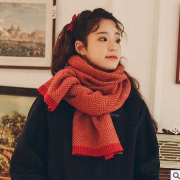 

cashmere scarf female autumn and winter new trend small fragrant wind spell color imitation thick warm neck with a long, Blue;gray