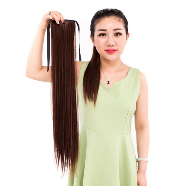Silky Straight Ponytail Hair With Long Medium Short 3 Different