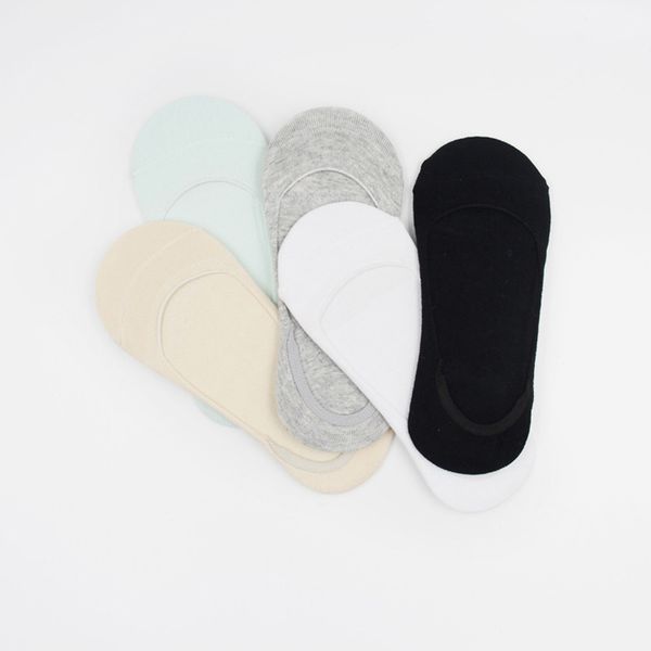 

10 pcs = 5 pairs new summer women socks candy color shallow mouth woman invisible no show boat socks female cotton slipper sock, Black;white