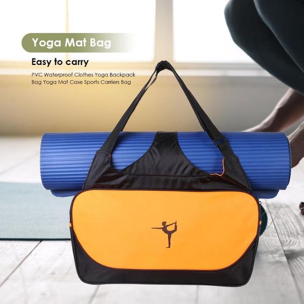 

pvc waterproof clothes yoga backpack bag yoga mat case sports carriers bag 2019 fashion summer backpack