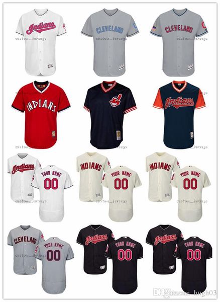 

custom men's women youth majestic indians jersey personalized #00 any your name and your number home nary blue kids girls baseball jers, Blue;black