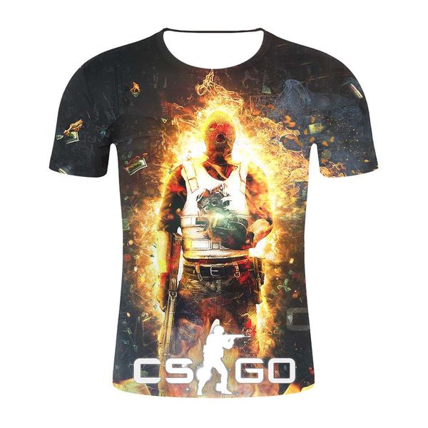 

cs go gamer t shirt 2019 brand clothing funny 3d t-shirt tee counter strike global offensive csgo men tshirt, White;black
