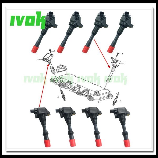 

front and rear ignition coil for city civic 7 8 vii viii jazz fit 2 3 iii 1.2 1.3 1.4 30520-pwa-003 30521-pwa-003