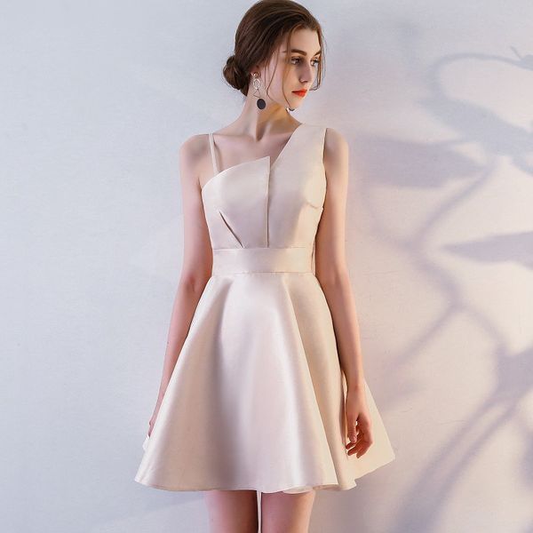 

new fashion elegant short party evening dress student party party evening dress dress, Black;red