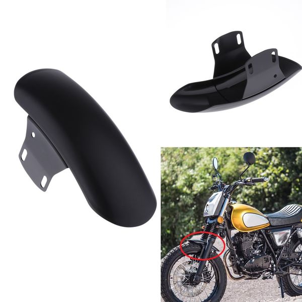 

stainless steel motorcycle short front fender mudguard wheel hugger replacement for suzuki gn125/mash 125 - black