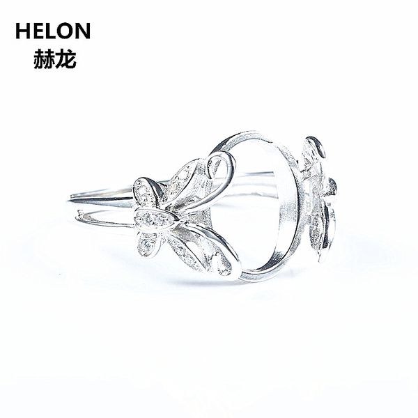 

925 sterling silver women engagement ring semi mount ring oval cabochon 10x12mm diy gemstone setting wholesale adjustable, Golden;silver