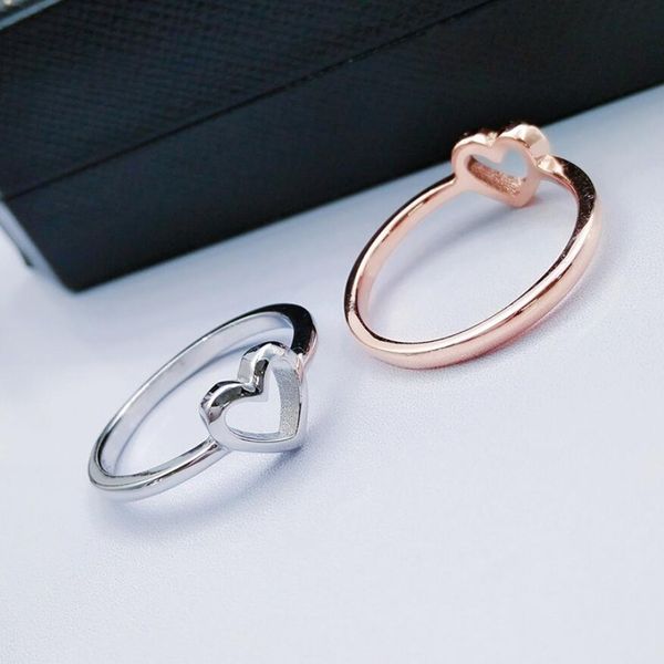 Anello da donna delicato Anello a cuore cavo per coppia Promessa di matrimonio Infinity Eternity Love Jewe Boho Anelli Mujer Regali BFF 7993937