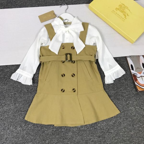

2019 new children's long sleeve two-piece suit190803#14, White