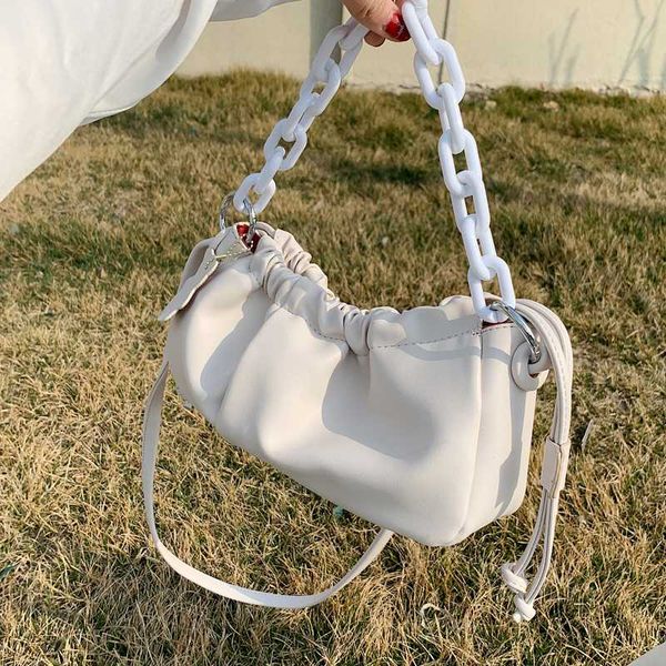 

elegant female chain tote bag 2020 fashion new soft leather women's handbag casual shoulder messenger bag