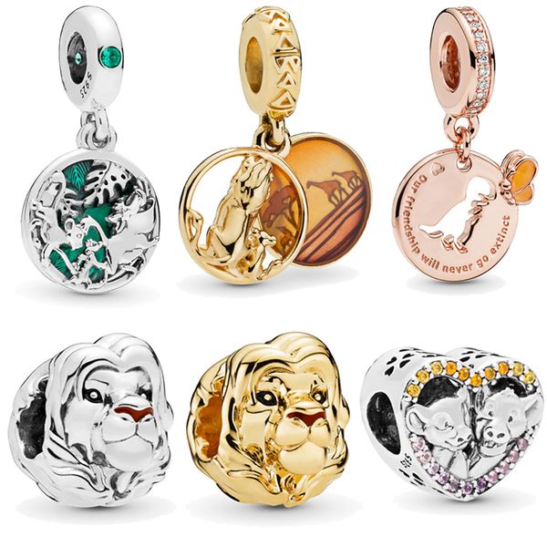 

2019 new arrival 925 sterling silver beads the lion king simba mufasa charms fit original bracelets women diy jewelry