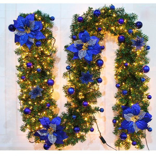 

xmas 2.7m led tree hanging ornament rattan colorful decoration for christmas party wedding home outdoor garland decoration