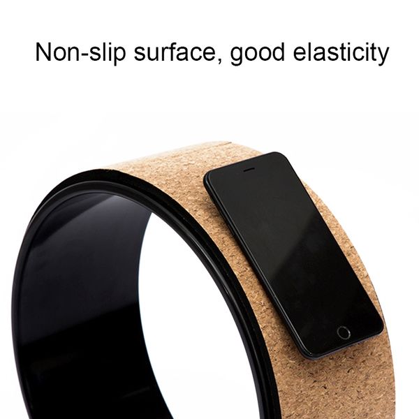 

natural cork yoga wheel soft non-toxic yoga assist wheel massage wheel back bend art pilates yoga circle cork 33 x 13cm