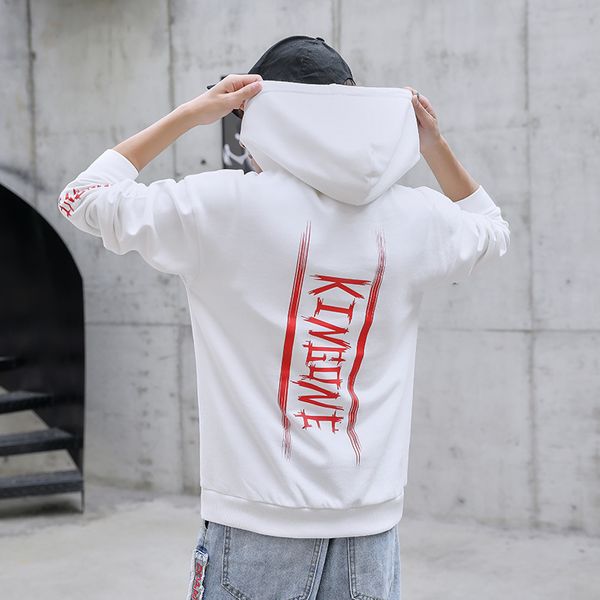 

mens designer hoodie autumn men's letter printing hooded sweater youth round neck loose fashion couple long sleeve pullover casual, Black