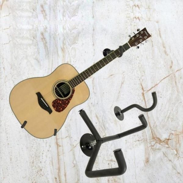 

practical metal horizontal guitar bass wall hanger safety wall mount holder slatwall black