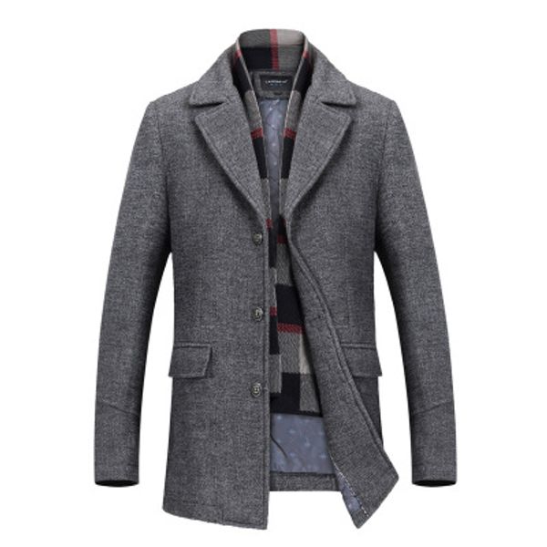 

men winter thick cotton wool jackets coats male casual fashion slim fit large size nylon jackets jaqueta outwear for men, Black;brown