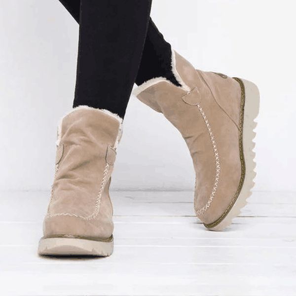 

indoor large size warm women ankle boots winter antiskid platform snow boots cotton shoes casual and comfortable walking shoes, Black