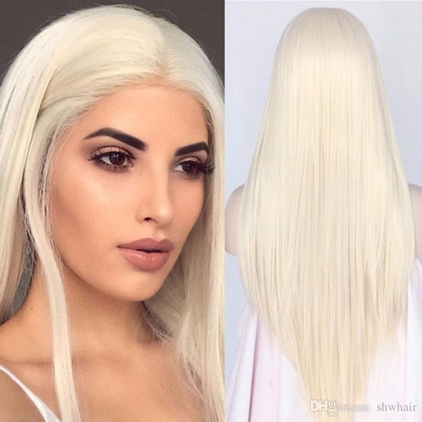 Honey Blonde Synthetic Wig Hand Tied Heat Resistant Hair Natural