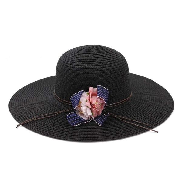 

2020 summer seaside beach hat ladies flower big hat along fisherman outdoor fashion sunscreen sun wild casual sports