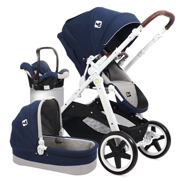 

high landscape baby stroller european two-way absorber trolley folding portable can sit baby stroller