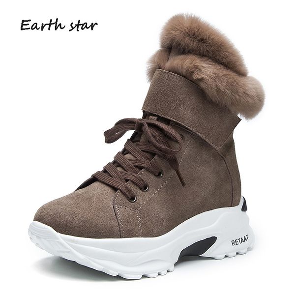 

botas mujer 2019 winter real leather shoes women snow boots fashion brand ladies warm footware wool and fur boots bota feminina, Black