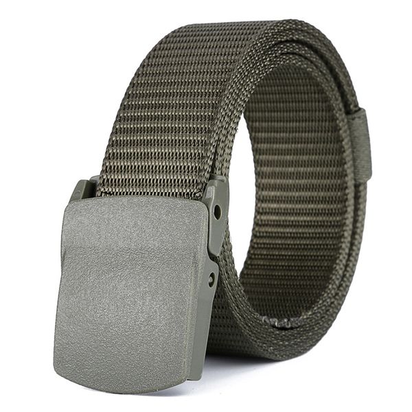 

adjustable nylon outdoor sports canvas belt prevent allergy belt with plastic buckle for jeans long belts ceinture femme, Black;brown