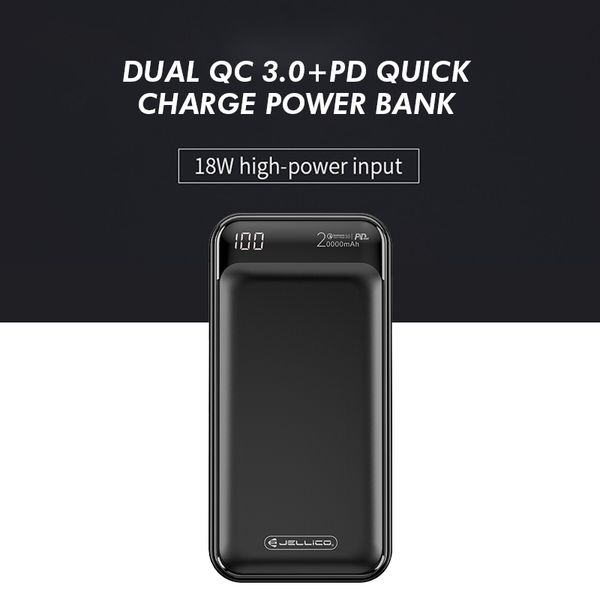 

jellico power bank 20000mah led portable battery power bank pd fast quick charge 12v powerbank for iphone xiaomi mi power bank