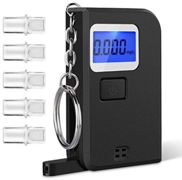 

portable alcohol tester, keychain alcohol detector, mini breathing driving concentration meter